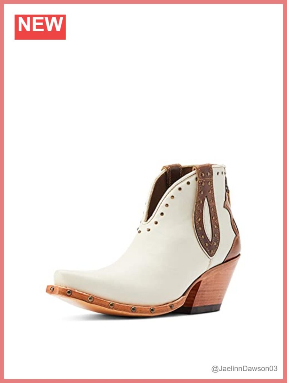 Western Leather Boots with ATS Ergonomic Support Mid-Calf Block Heel Work